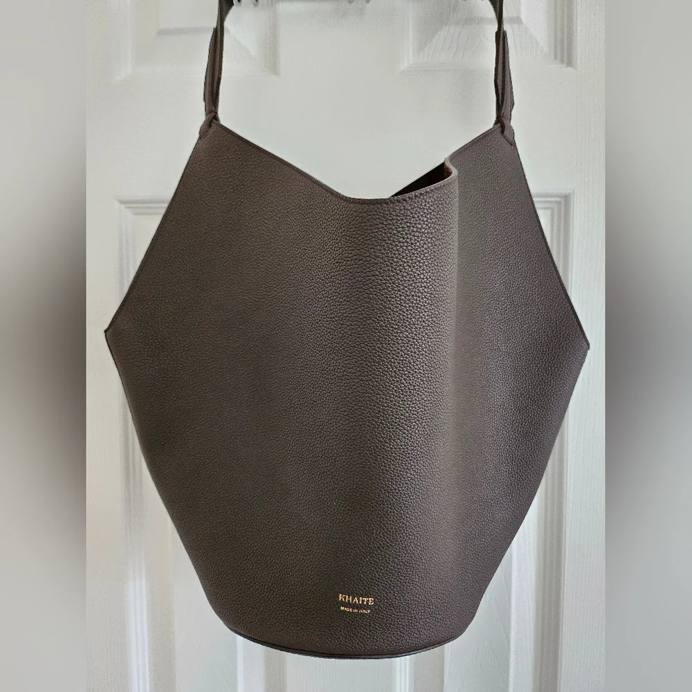 Khaite Small Lotus Bag Dark Brown Pebbled Leather Excellent Condition MSRP $2480 - Picture 13 of 16